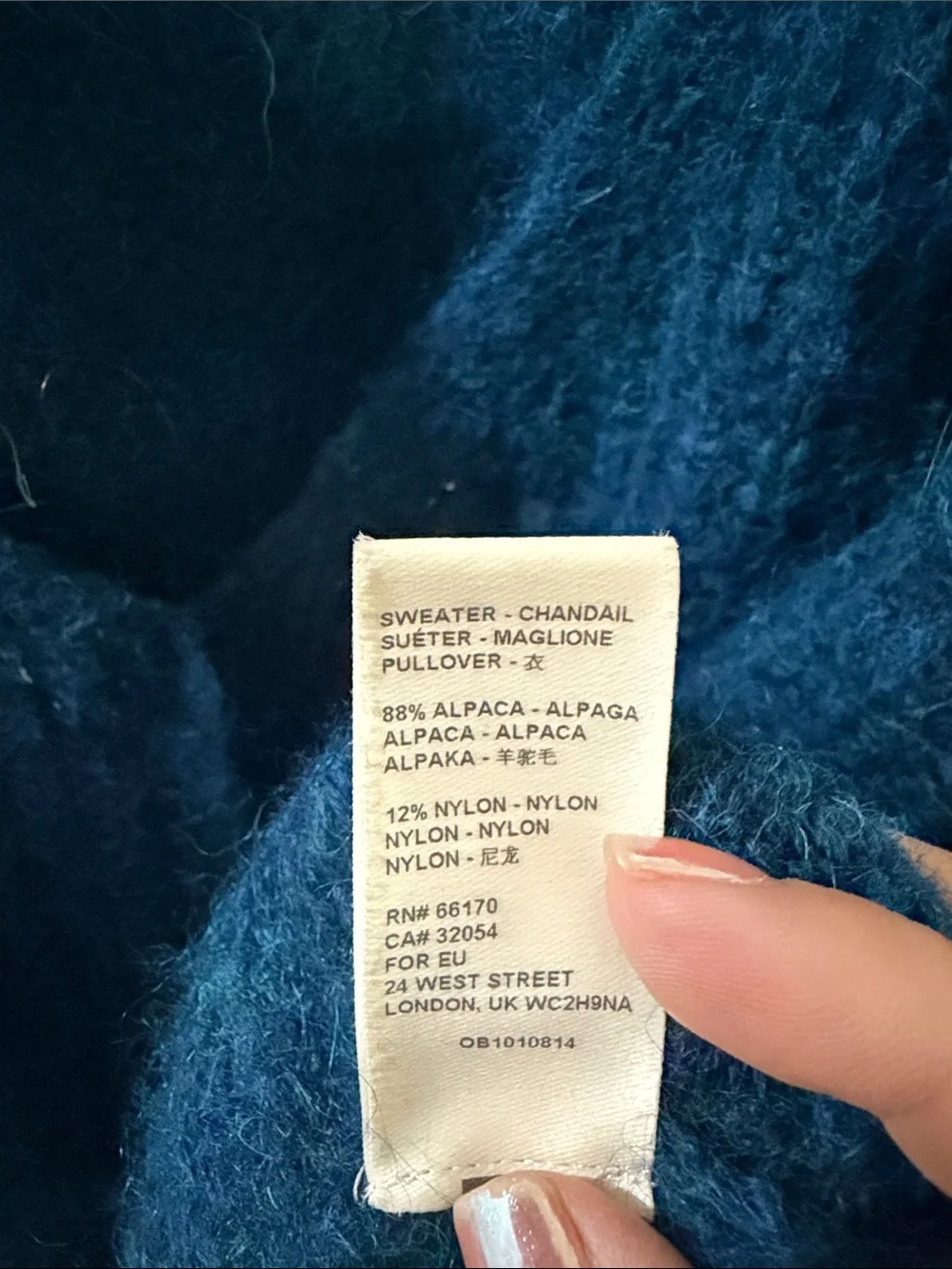 Free People Teal V-Neck Fuzzy Knit Sweater